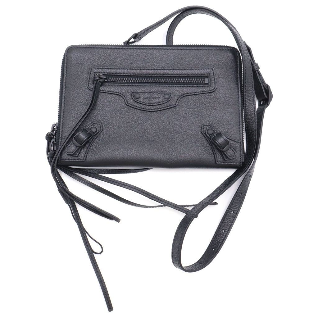 BALENCIAGA(バレンシアガ) ネオ クラシック シティ ショルダーバッグ ミニバッグ ブラック レザー 644482 ブラック金具 レディース