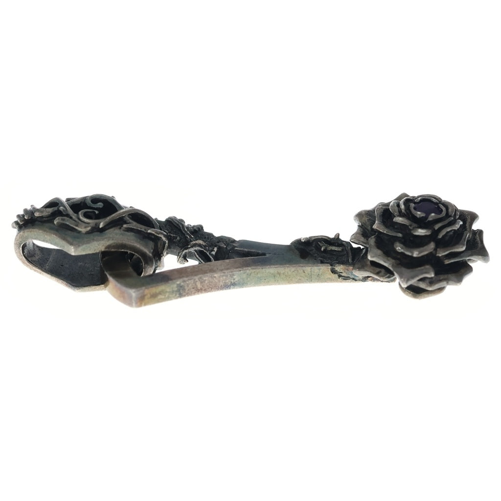F.A.L(エフエーエル) パープルローズ アメジスト ペンダント ネックレストップ シルバー FA-P-0067