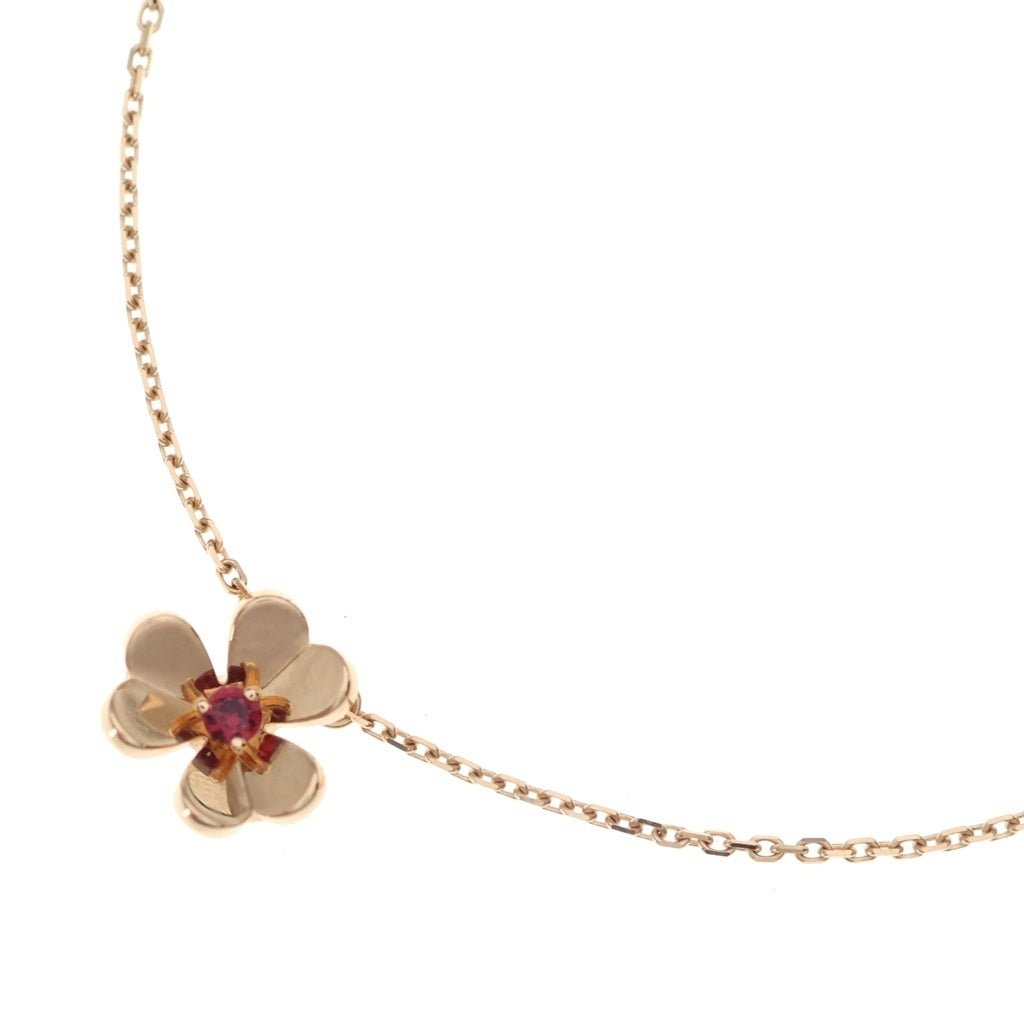 Van Cleef & Arpels(ヴァンクリーフアンドアーペル) フリヴォル ミニ ネックレス ペンダント チェーン ピンクゴールド 1Pルビー Au750PG 3.1g VCARP7S800 レディース