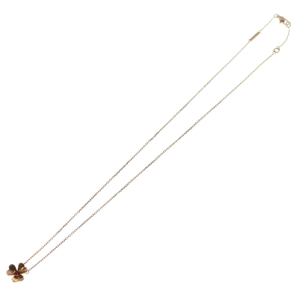 Van Cleef & Arpels(ヴァンクリーフアンドアーペル) フリヴォル ミニ ネックレス ペンダント チェーン ピンクゴールド 1Pルビー Au750PG 3.1g VCARP7S800 レディース