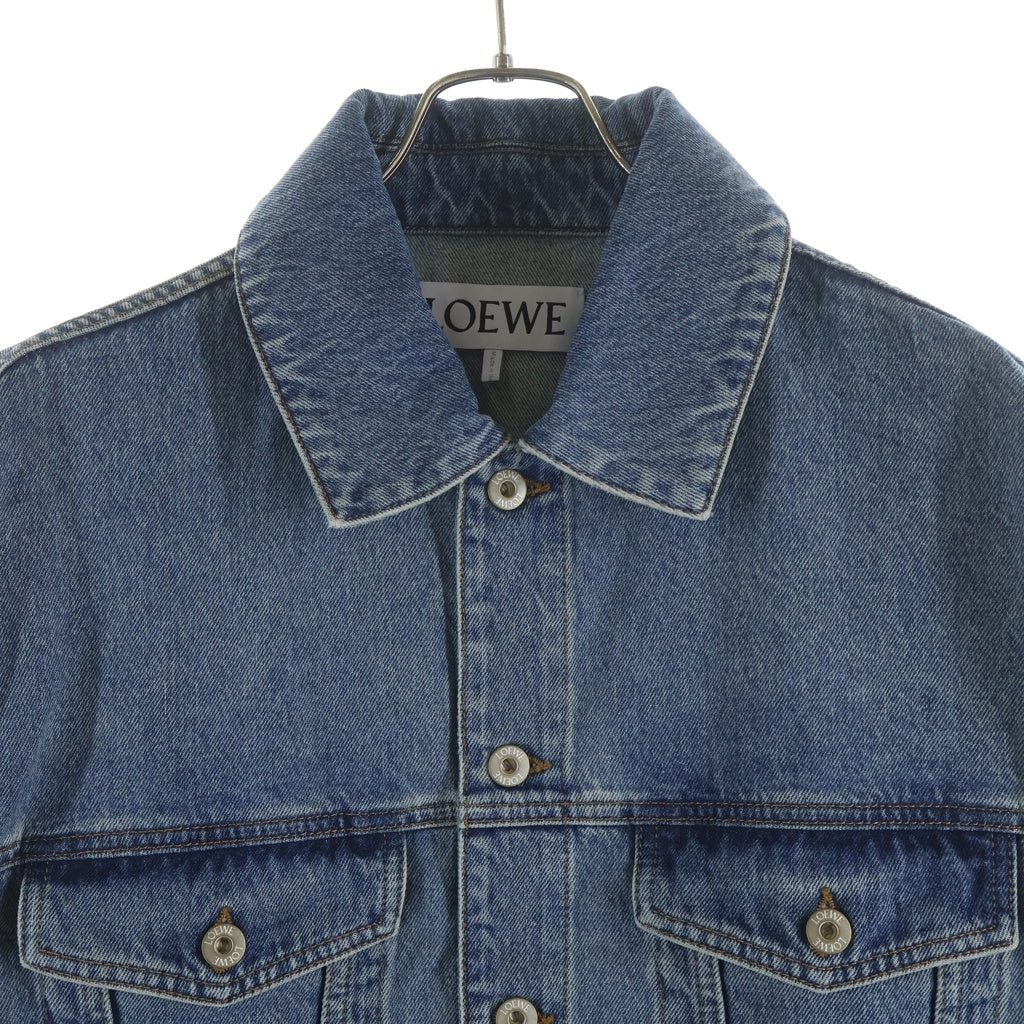 LOEWE(ロエベ) アナグラムロゴ カットアウト デニム トラッカージャケット インディゴ 1727170