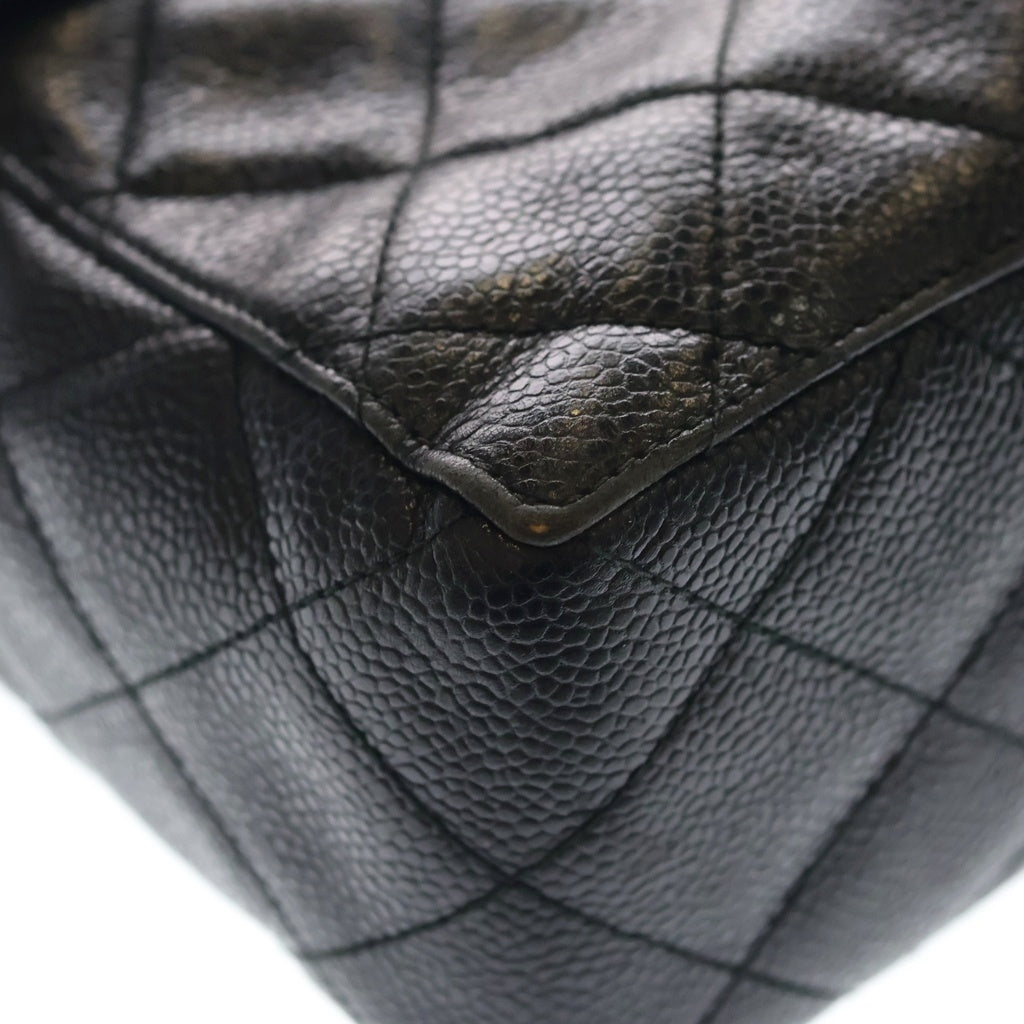 CHANEL(シャネル) マトラッセ ショルダーバッグ ブラック キャビアスキン シルバー金具 レディース