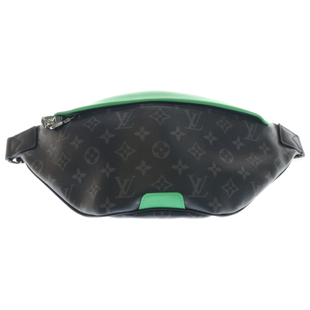 LOUIS VUITTON(ルイヴィトン) モノグラムエクリプス ディスカバリー バムバッグPM ボディバッグ ウエストバッグ ショルダーバッグ ブラック×グリーン レザー×PVC M25924 ゴールド金具