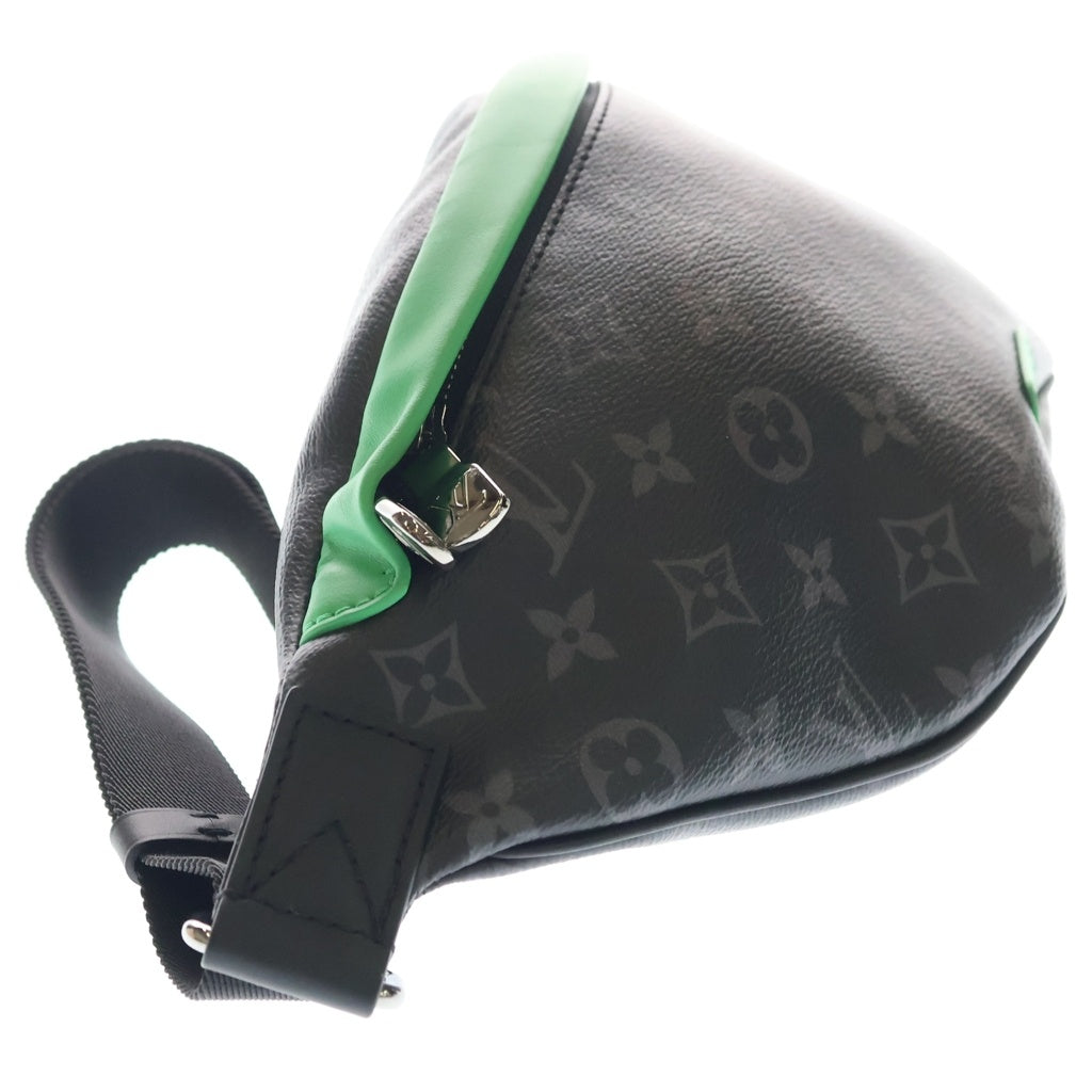 LOUIS VUITTON(ルイヴィトン) モノグラムエクリプス ディスカバリー バムバッグPM ボディバッグ ウエストバッグ ショルダーバッグ ブラック×グリーン レザー×PVC M25924 ゴールド金具