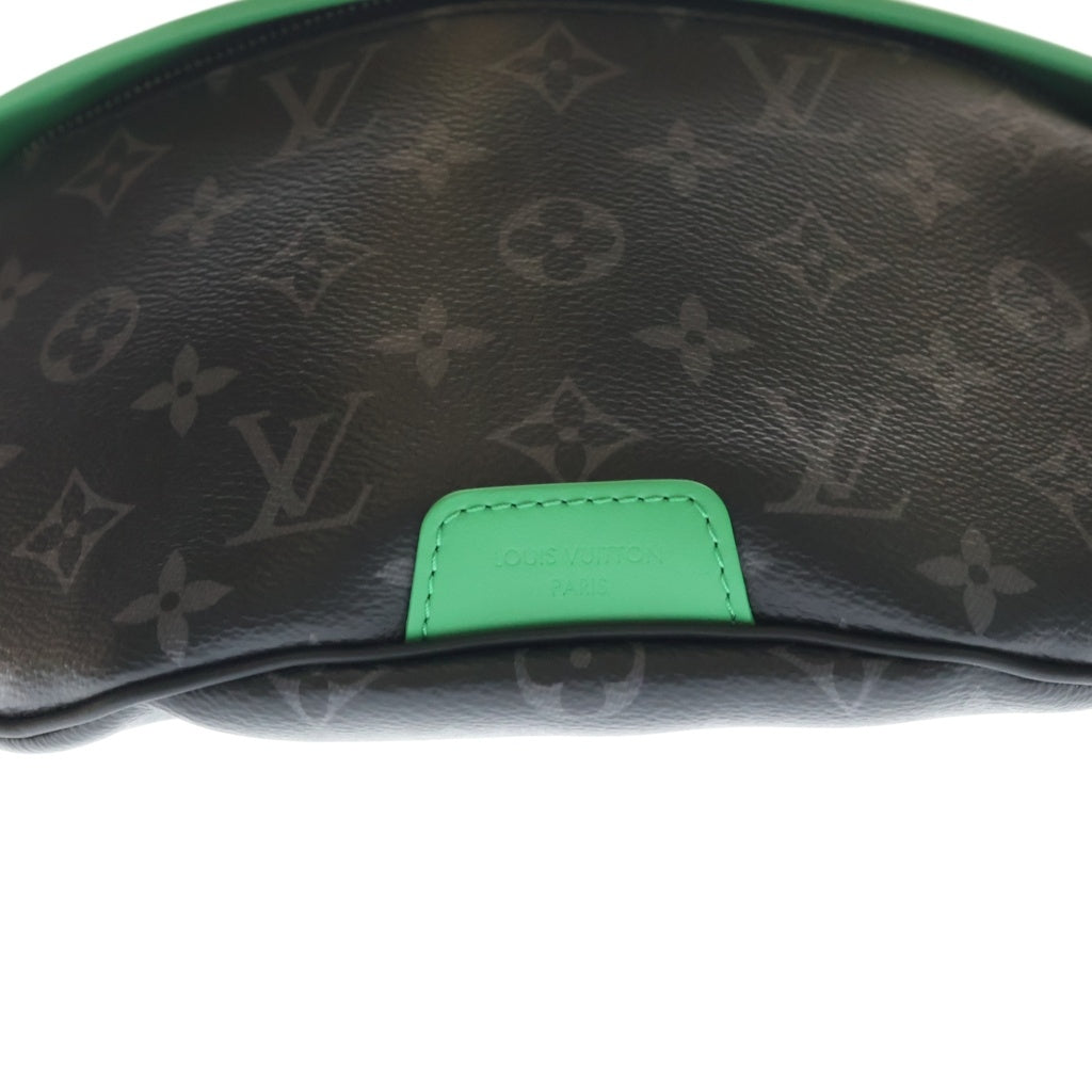 LOUIS VUITTON(ルイヴィトン) モノグラムエクリプス ディスカバリー バムバッグPM ボディバッグ ウエストバッグ ショルダーバッグ ブラック×グリーン レザー×PVC M25924 ゴールド金具