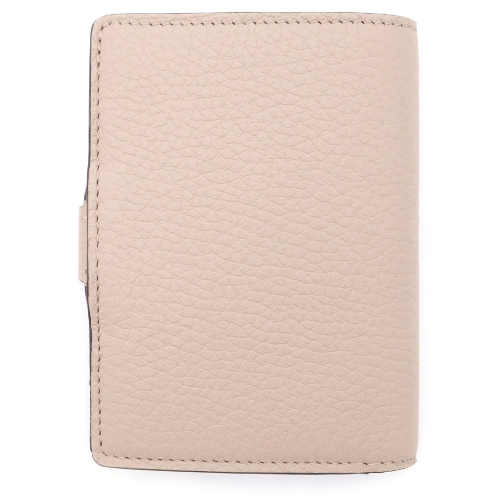 LOUIS VUITTON(ルイヴィトン) LVヴェルティカル トリヨン レザー コンパクトウォレット 二つ折り財布 ゴールド金具 ベージュ/ライトブルー M82198 レディース