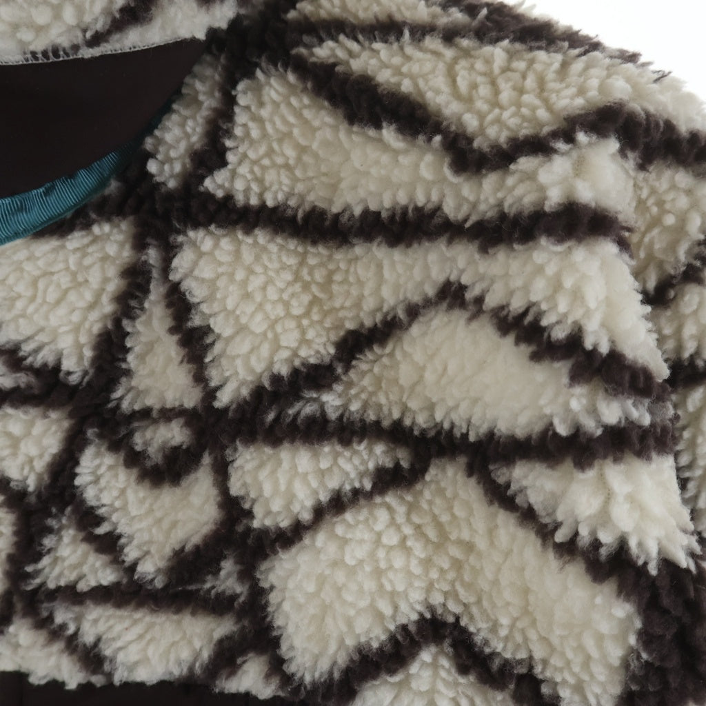 PATAGONIA(パタゴニア) 16AW クラシック レトロX 総柄 ボアフリース ジャケット ホワイト/ブラウン STY23056FA16