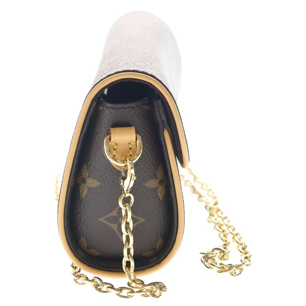 LOUIS VUITTON(ルイヴィトン) モノグラム ポシェット・カミーユ ブラウン ショルダーバッグ チェーンバッグ ブラウン レザー×PVC M13566 ゴールド金具 レディース