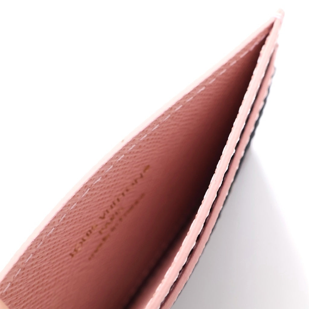 LOUIS VUITTON(ルイヴィトン) モノグラム ポルトカルト カードケース フラグメントケース ブラウン×ピンク レザー M82739 ゴールド金具 レディース