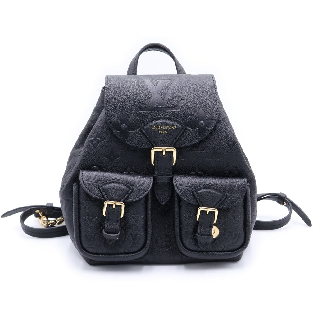 LOUIS VUITTON(ルイヴィトン) モノグラム・アンプラント バックアップ リュックサック バックパック ブラック レザー M47072 ゴールド金具 レディース