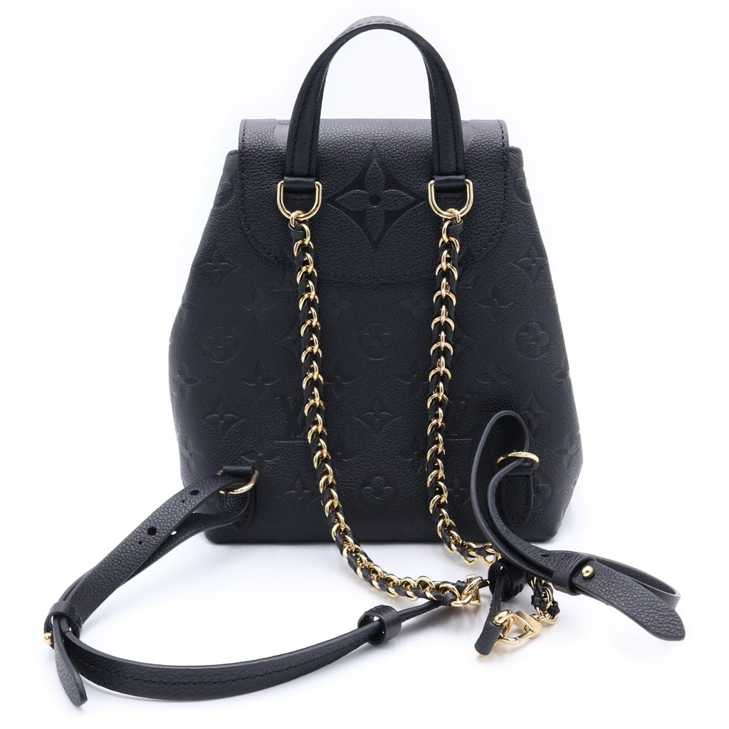 LOUIS VUITTON(ルイヴィトン) モノグラム・アンプラント バックアップ リュックサック バックパック ブラック レザー M47072 ゴールド金具 レディース