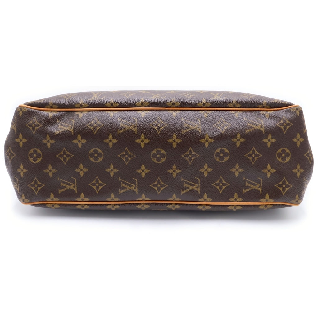 LOUIS VUITTON(ルイヴィトン) モノグラム バティニョール・オリゾンタル トートバッグ ハンドバッグ ブラウン レザー×PVC M51154 ゴールド金具 レディース