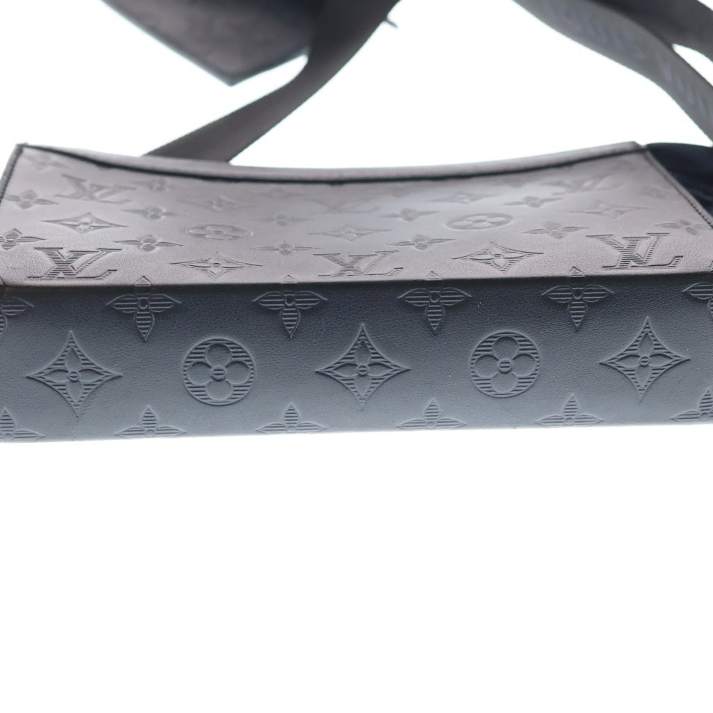 LOUIS VUITTON(ルイヴィトン) モノグラム シャドウ ガストン ウエアラブルウォレット ショルダーバッグ ブラック レザー M81115 ICタイプ