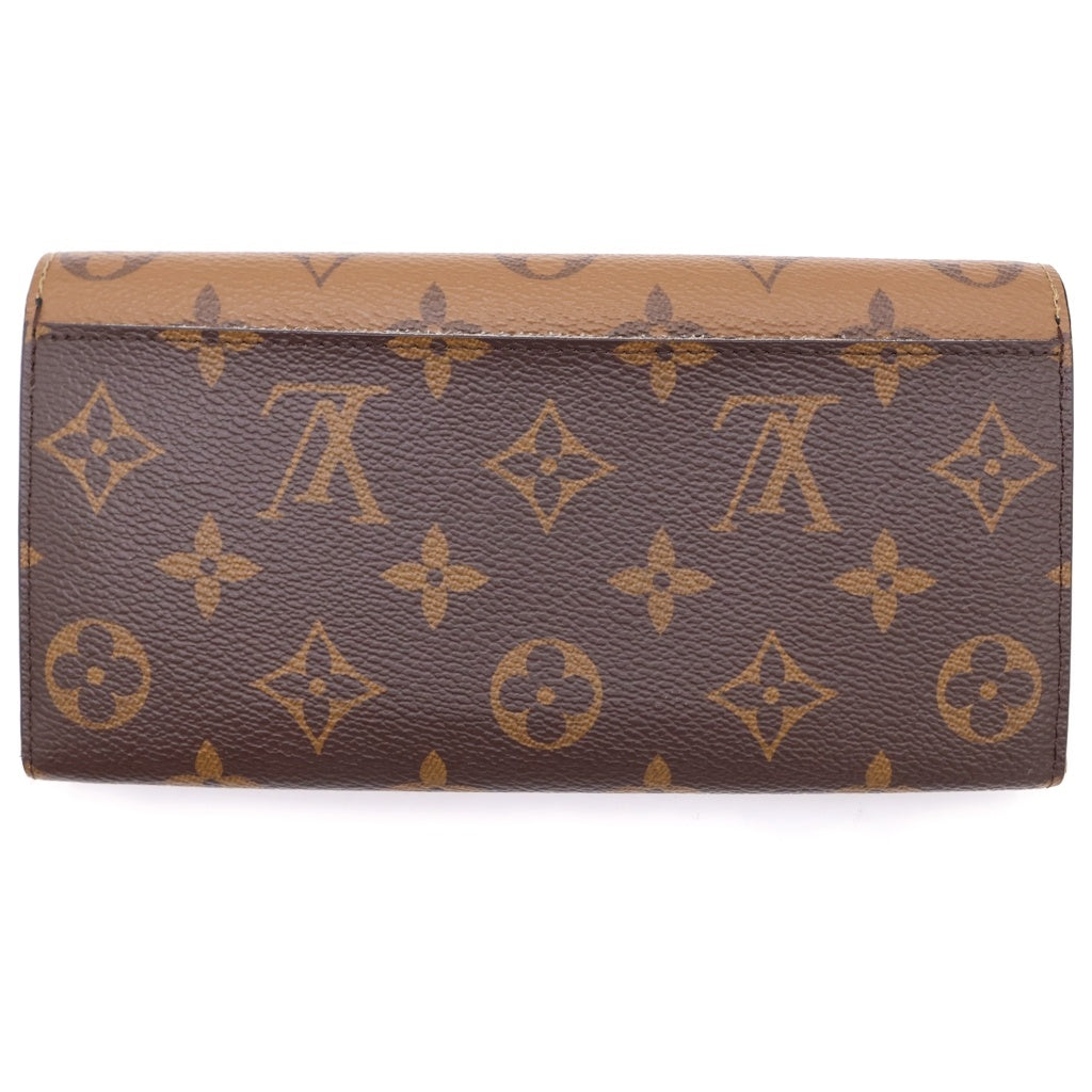 LOUIS VUITTON(ルイヴィトン) モノグラム リバース ポルトフォイユ エミリー ブラウン レザー M82157 ICタイプ
