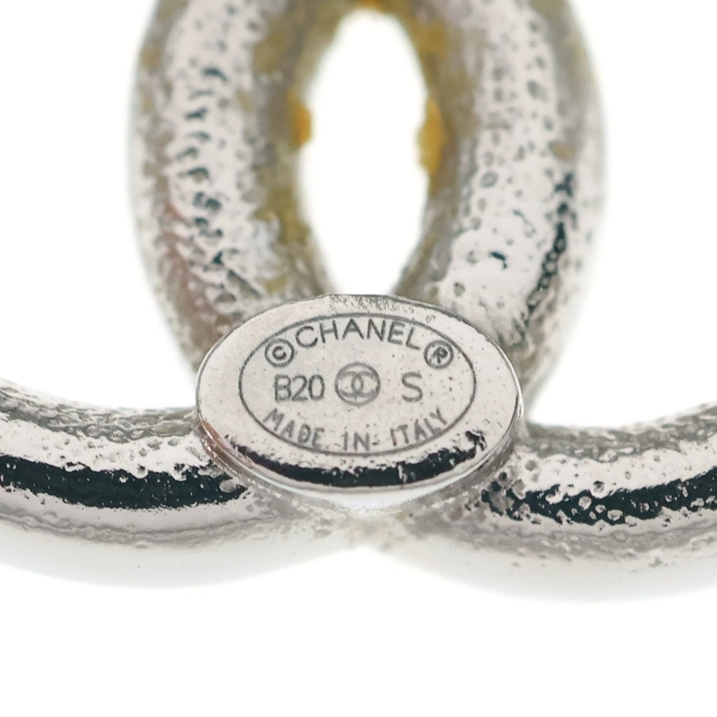 CHANEL(シャネル) ココマーク ラインストーン スタッドピアス シルバー B20 レディース