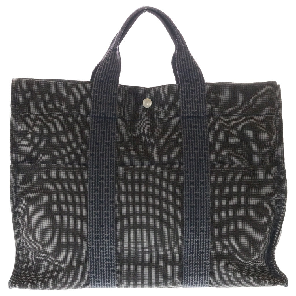 HERMES(エルメス) エールラインMM トートバッグ ハンドバッグ グレー キャンバス レディース
