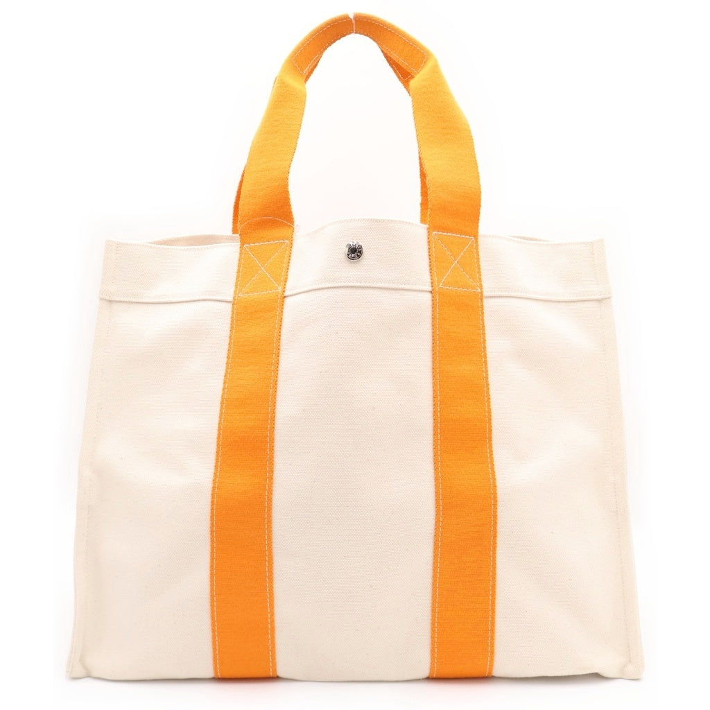 HERMES(エルメス) ■ボラボラGM トートバッグ ベージュ/オレンジ キャンバス/レザー レディース