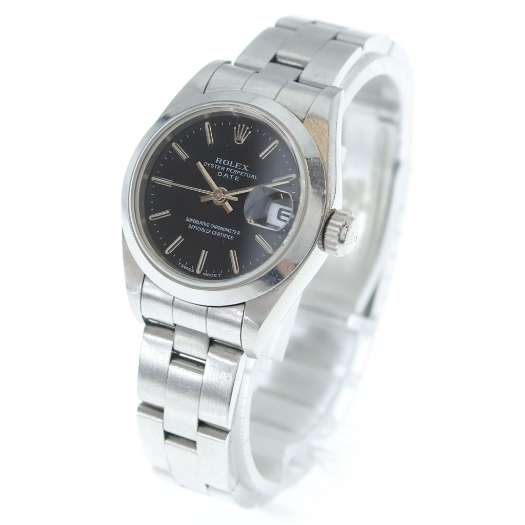 ROLEX(ロレックス) オイスターパーペチュアル 黒文字盤 ブラック SS/AT ステンレス 自動巻き 69160 T番 腕時計