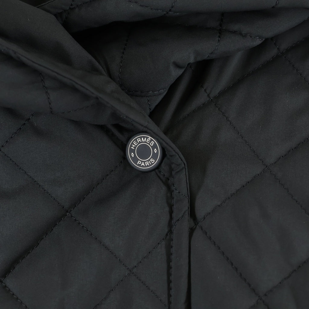 HERMES(エルメス) 2026SS キルティング ショートジャケット ブラック ポリエステル 6E0173DM レディース