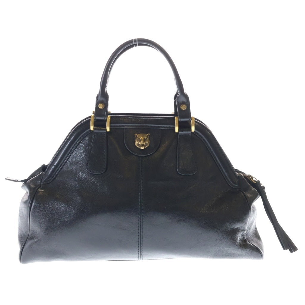 GUCCI(グッチ) リベル ミディアム 2WAYバッグ ショルダーバッグ ハンドバッグ ブラック レザー 516459 ゴールド金具 レディース
