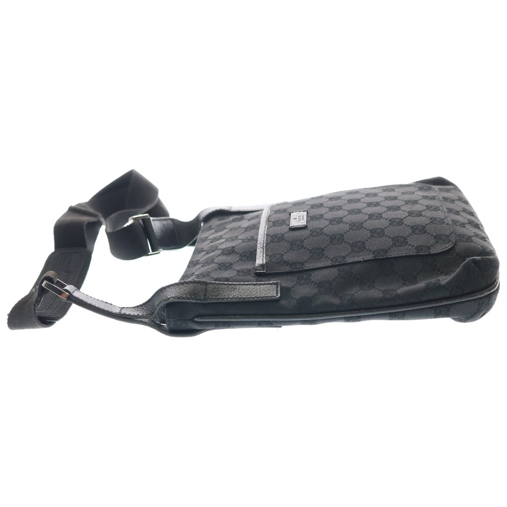 GUCCI(グッチ) GGキャンバス ショルダーバッグ ブラック レザー×キャンバス 122793