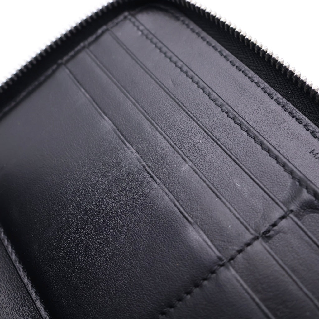 CELINE(セリーヌ) ロゴ ラウンドファスナー レザー ロングウォレット 長財布 ブラック レディース