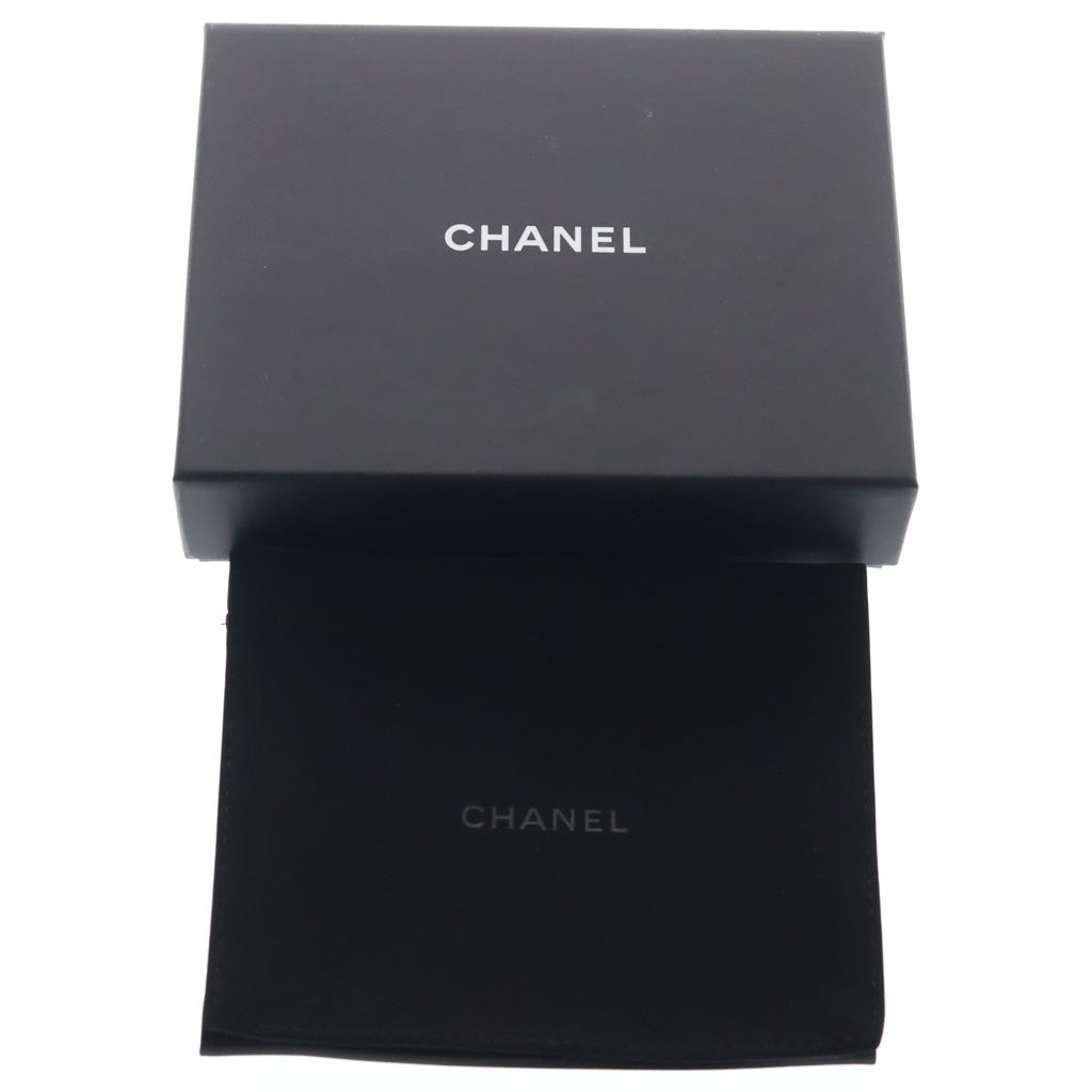 CHANEL(シャネル) マトラッセ クラシック キャビアスキン レザー コンパクトウォレット 三つ折り財布 シルバー金具 ブラック レディース