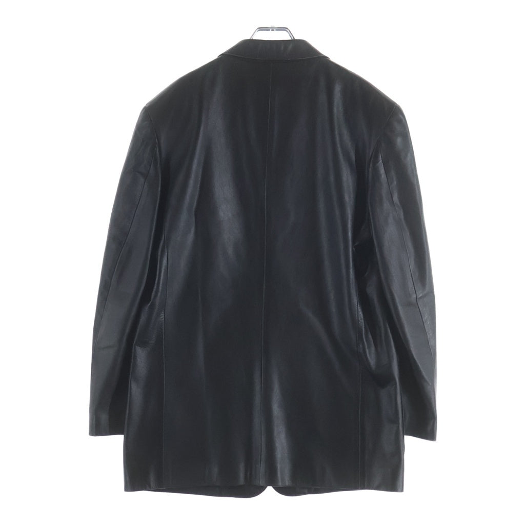 LANVIN(ランバン) ラムスキン レザー 3B テーラードジャケット ブラック