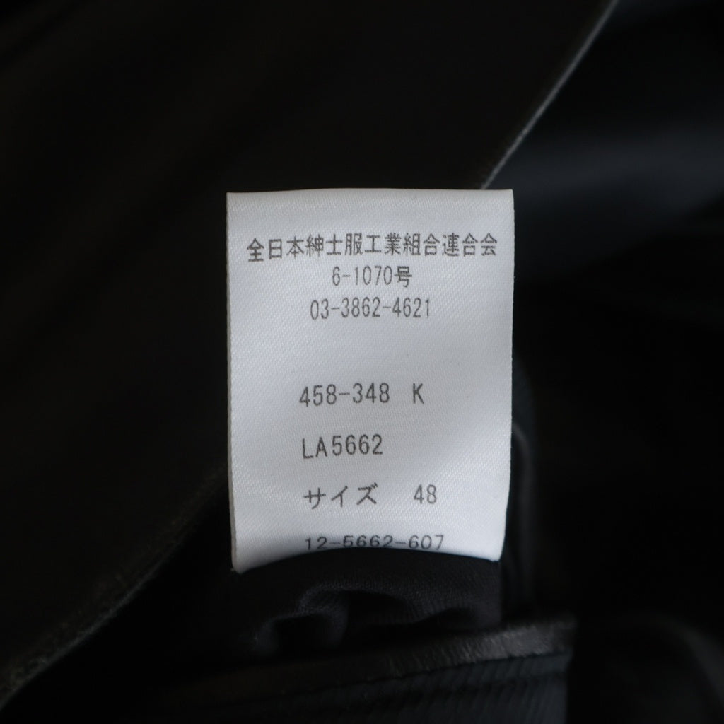 LANVIN(ランバン) ラムスキン レザー 3B テーラードジャケット ブラック