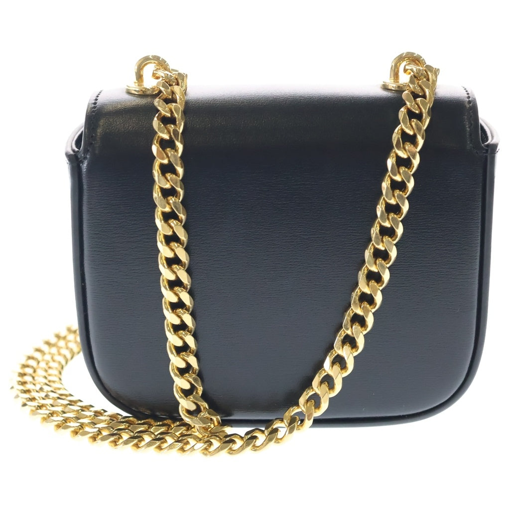 CELINE(セリーヌ) トリオンフ ミニチェーンクロード ショルダーバッグ ミニバッグ ブラック レザー ゴールド金具 レディース