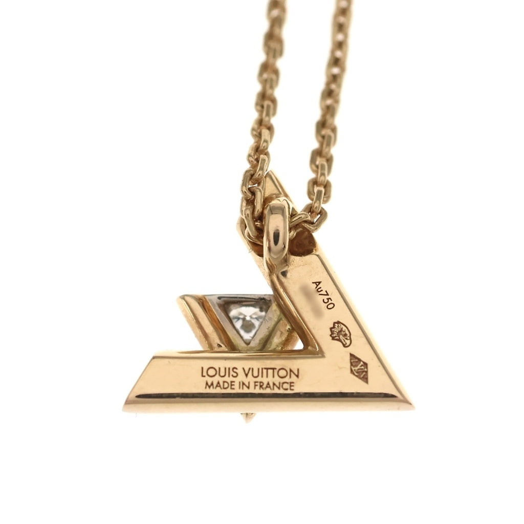 LOUIS VUITTON(ルイヴィトン) パンダンティフ LV ヴォルト ワン PM ネックレス ペンダント チェーン ゴールド Au750YG 5.8g Q93813 レディース