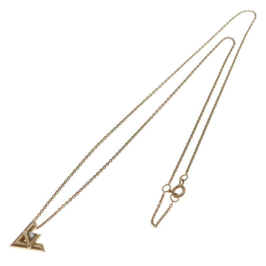 LOUIS VUITTON(ルイヴィトン) パンダンティフ LV ヴォルト ワン PM ネックレス ペンダント チェーン ゴールド Au750YG 5.8g Q93813 レディース