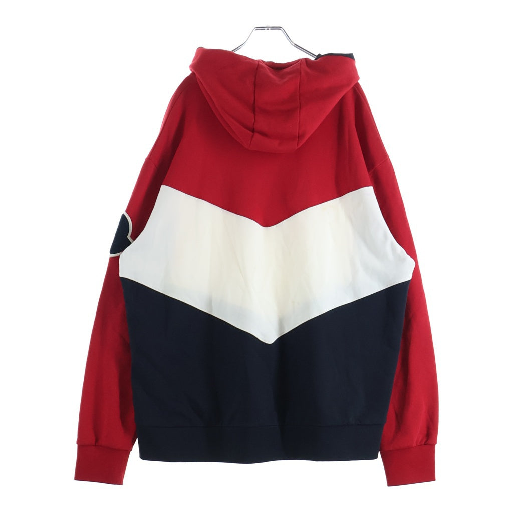 MONCLER(モンクレール) 19SS ワッペンロゴ プルオーバースウェット パーカー フーディー トラック ジョガーパンツ レッド/ネイビー E10918000500/E10918704400