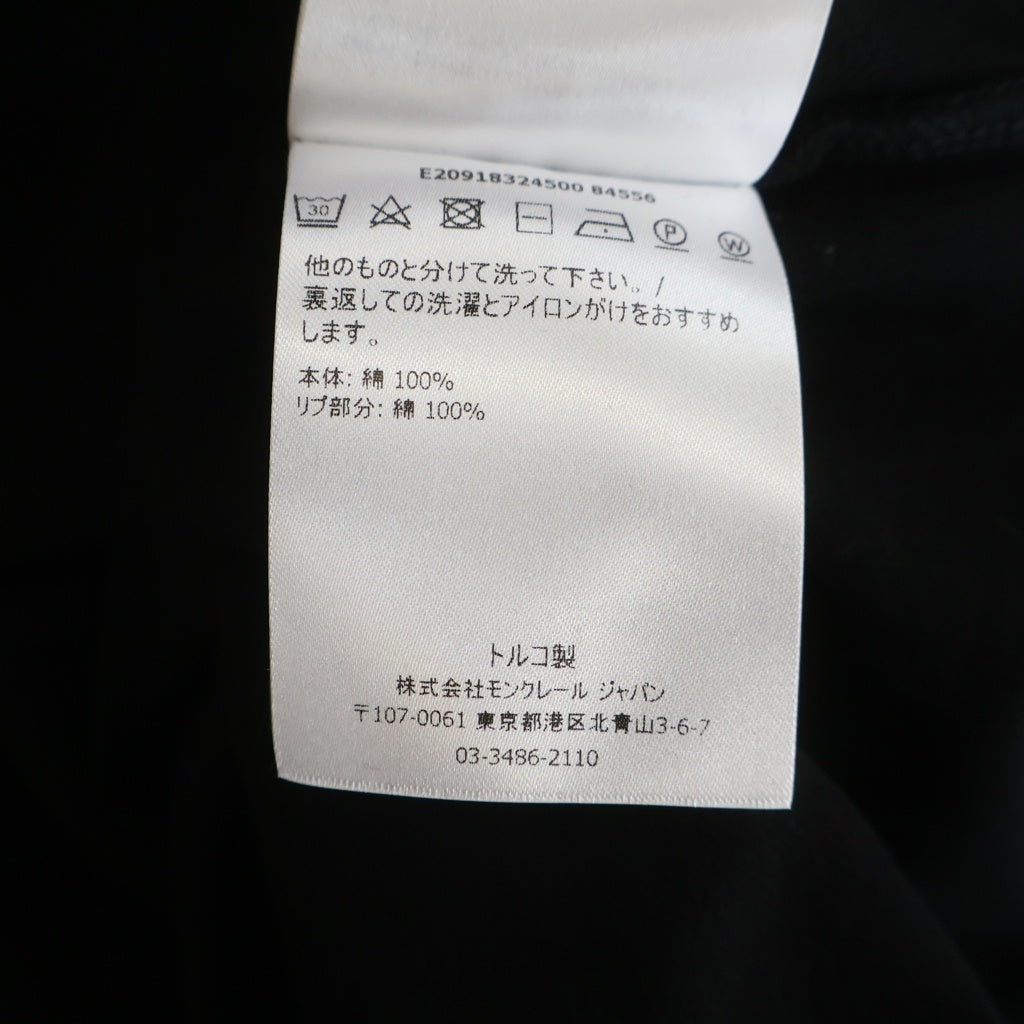 MONCLER(モンクレール) 19AW ワッペンロゴ 半袖 ポロシャツ ブラック E20918324500