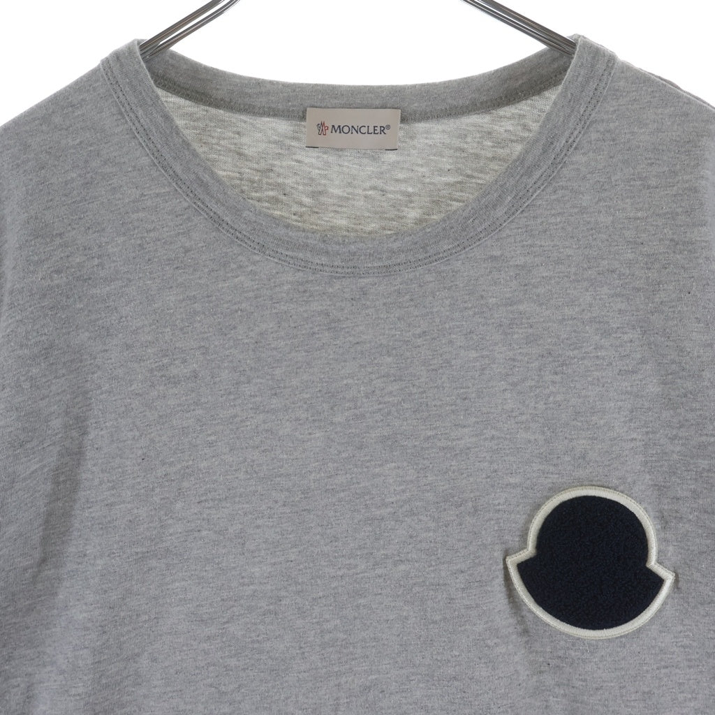 MONCLER(モンクレール) 19SS ワッペンロゴ クルーネック 長袖Tシャツ カットソー グレー E10918040600