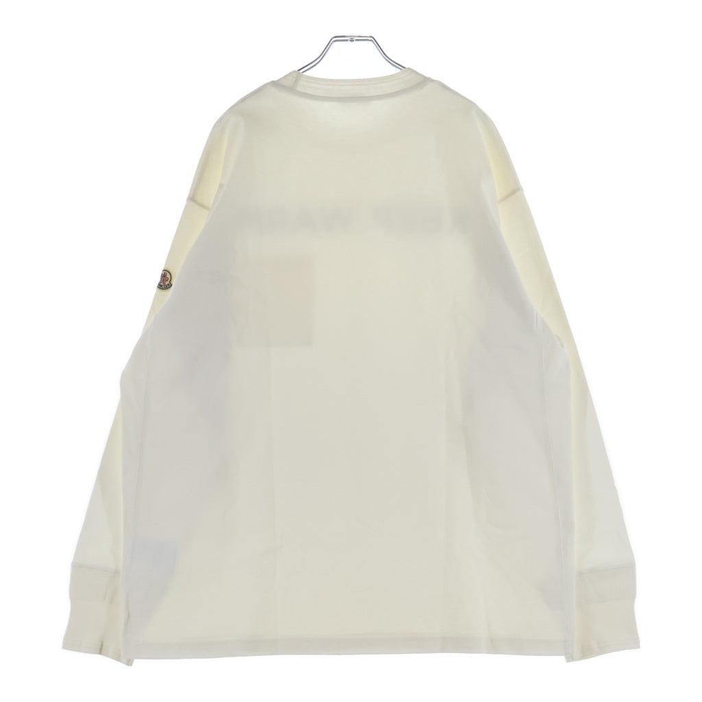MONCLER(モンクレール) 21AW KEEP WARM ワッペンロゴ クルーネック プルオーバー スウェットトレーナー ホワイト G20918D00006