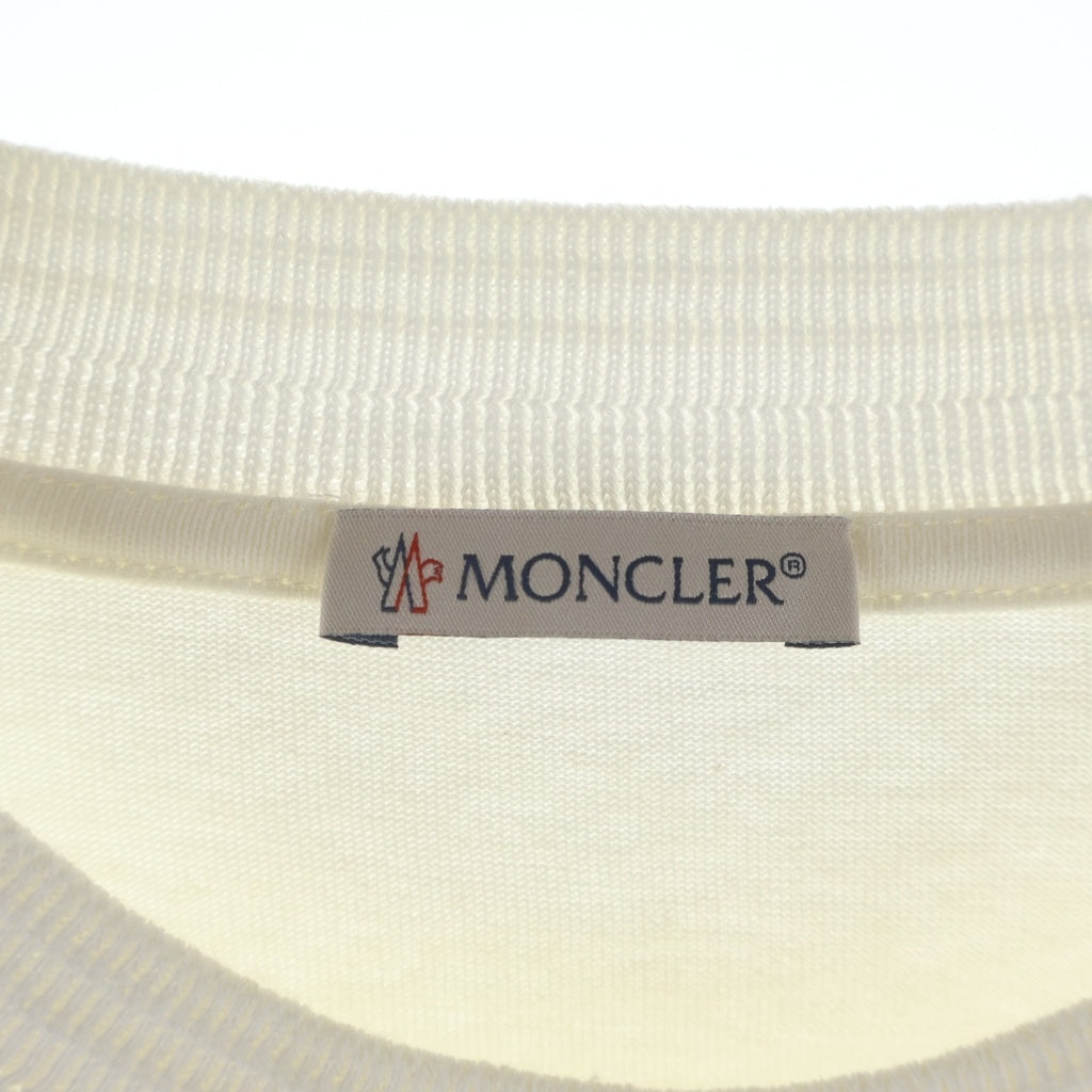 MONCLER(モンクレール) 21AW KEEP WARM ワッペンロゴ クルーネック プルオーバー スウェットトレーナー ホワイト G20918D00006