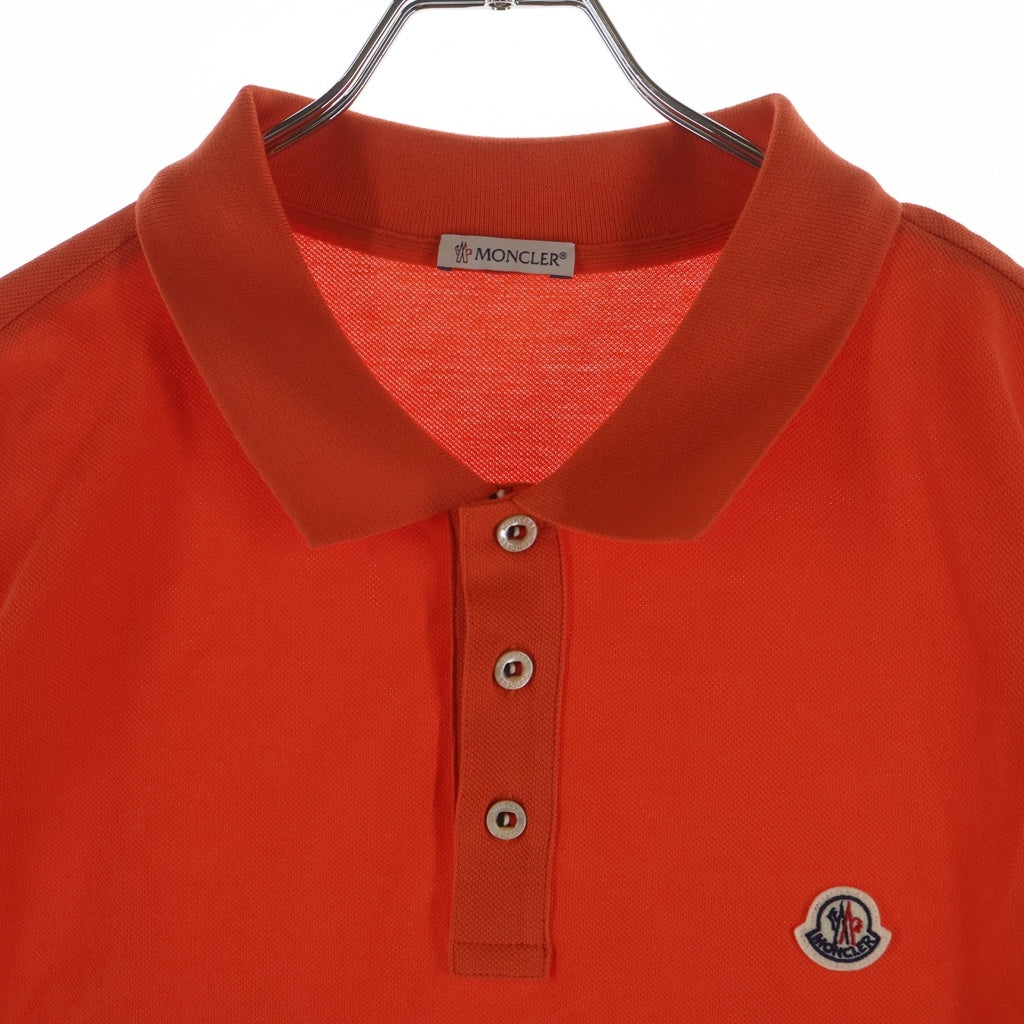 MONCLER(モンクレール) ワッペンロゴ 半袖ポロシャツ オレンジ 10918A70700