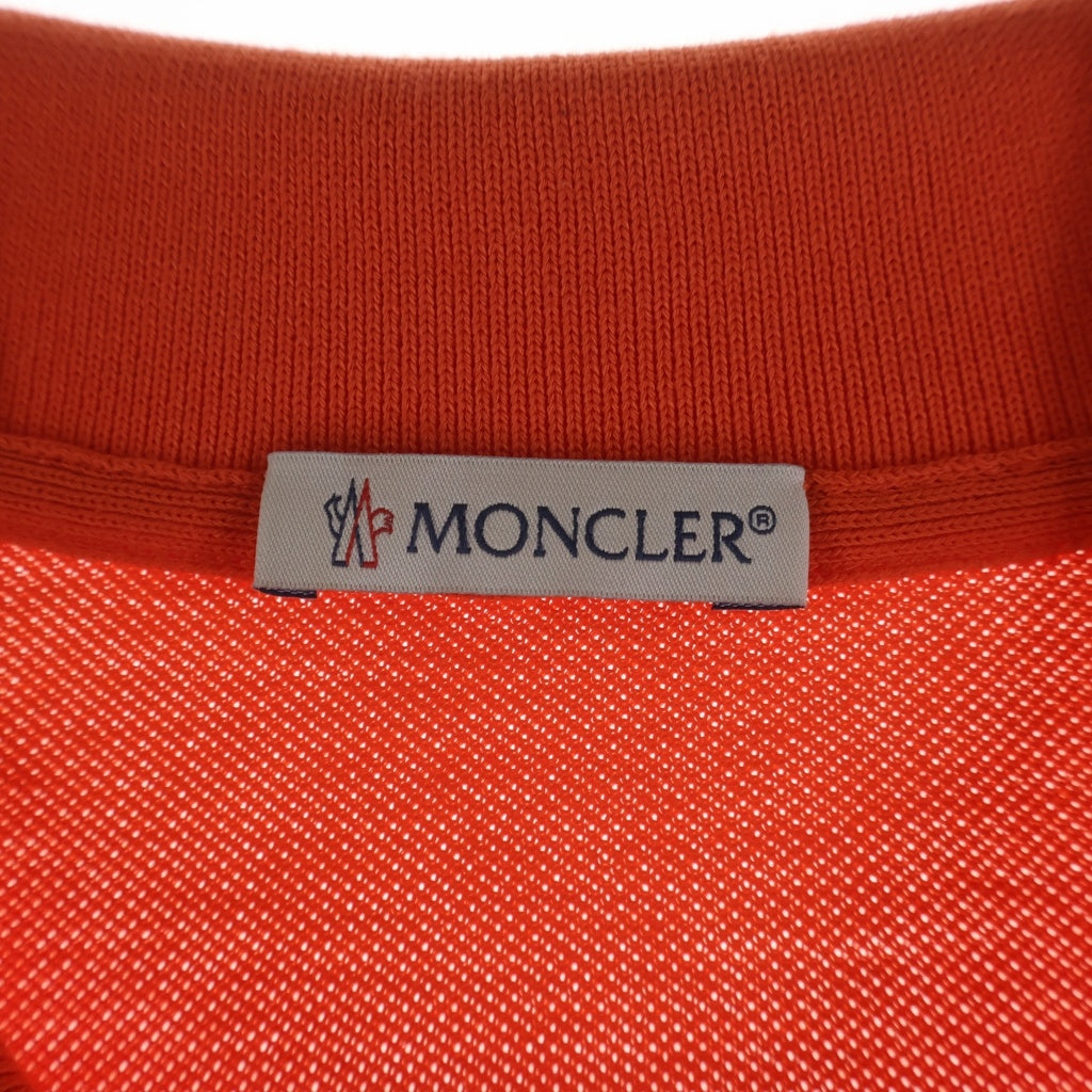 MONCLER(モンクレール) ワッペンロゴ 半袖ポロシャツ オレンジ 10918A70700