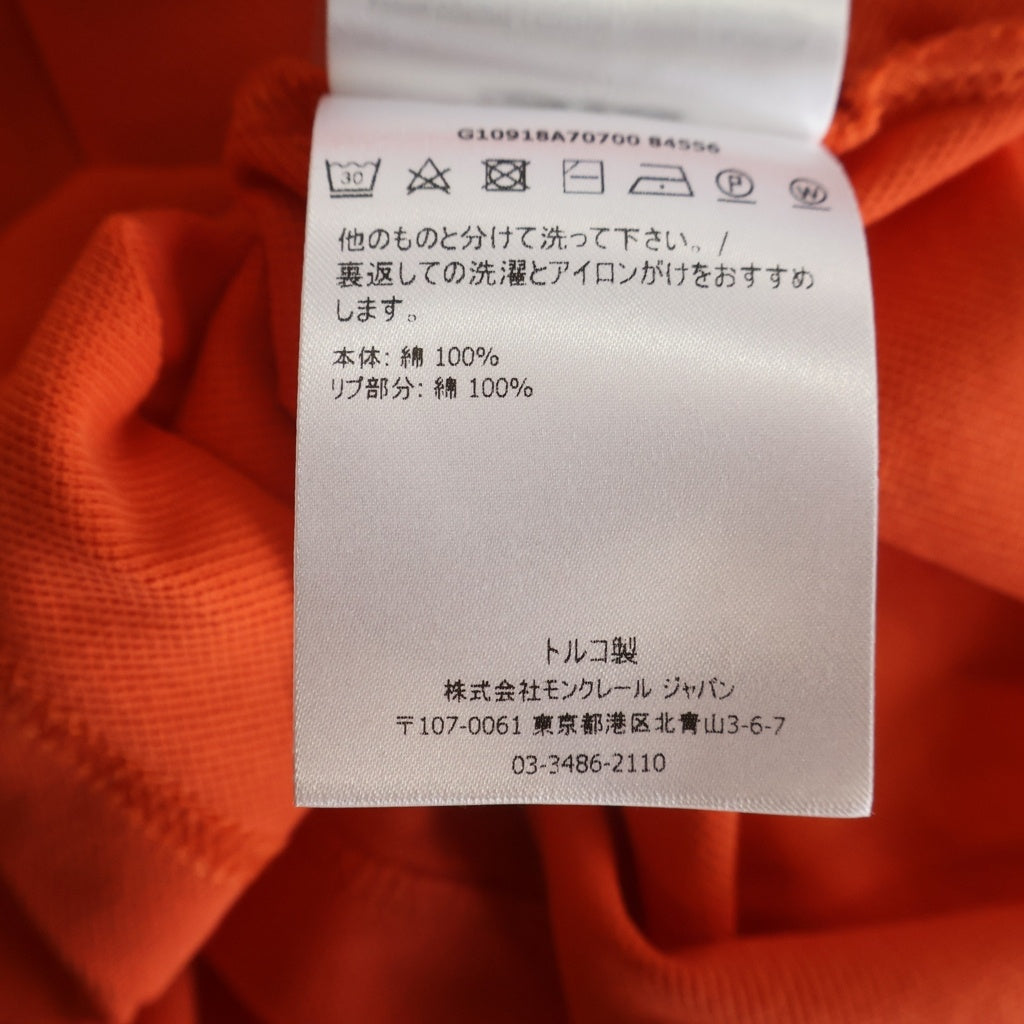 MONCLER(モンクレール) ワッペンロゴ 半袖ポロシャツ オレンジ 10918A70700