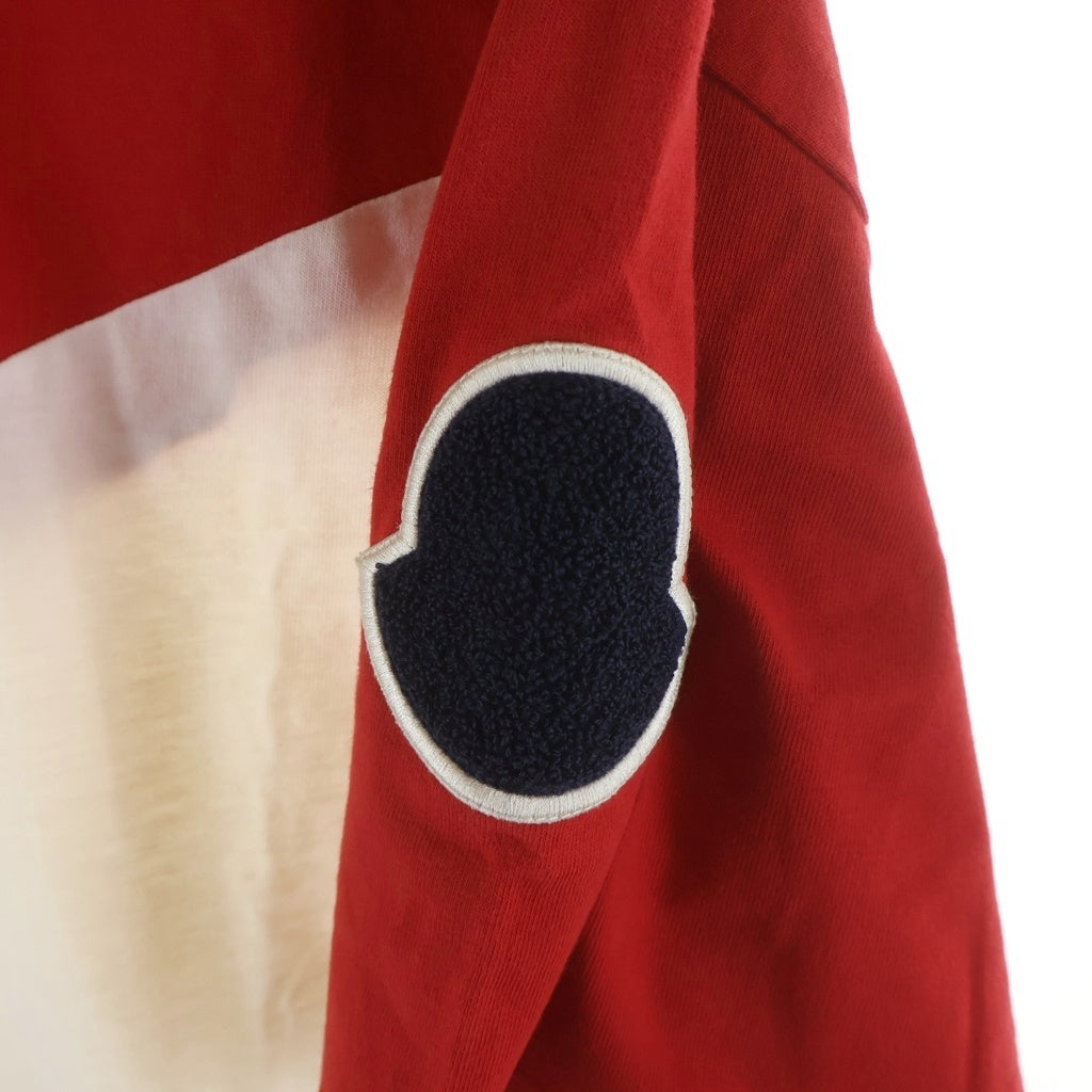 MONCLER(モンクレール) 18SS トリコロール ワッペンロゴ 半袖Tシャツ カットソー レッド/ネイビー E10918001000