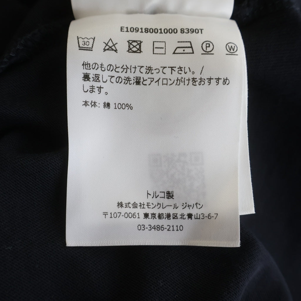 MONCLER(モンクレール) 18SS トリコロール ワッペンロゴ 半袖Tシャツ カットソー レッド/ネイビー E10918001000