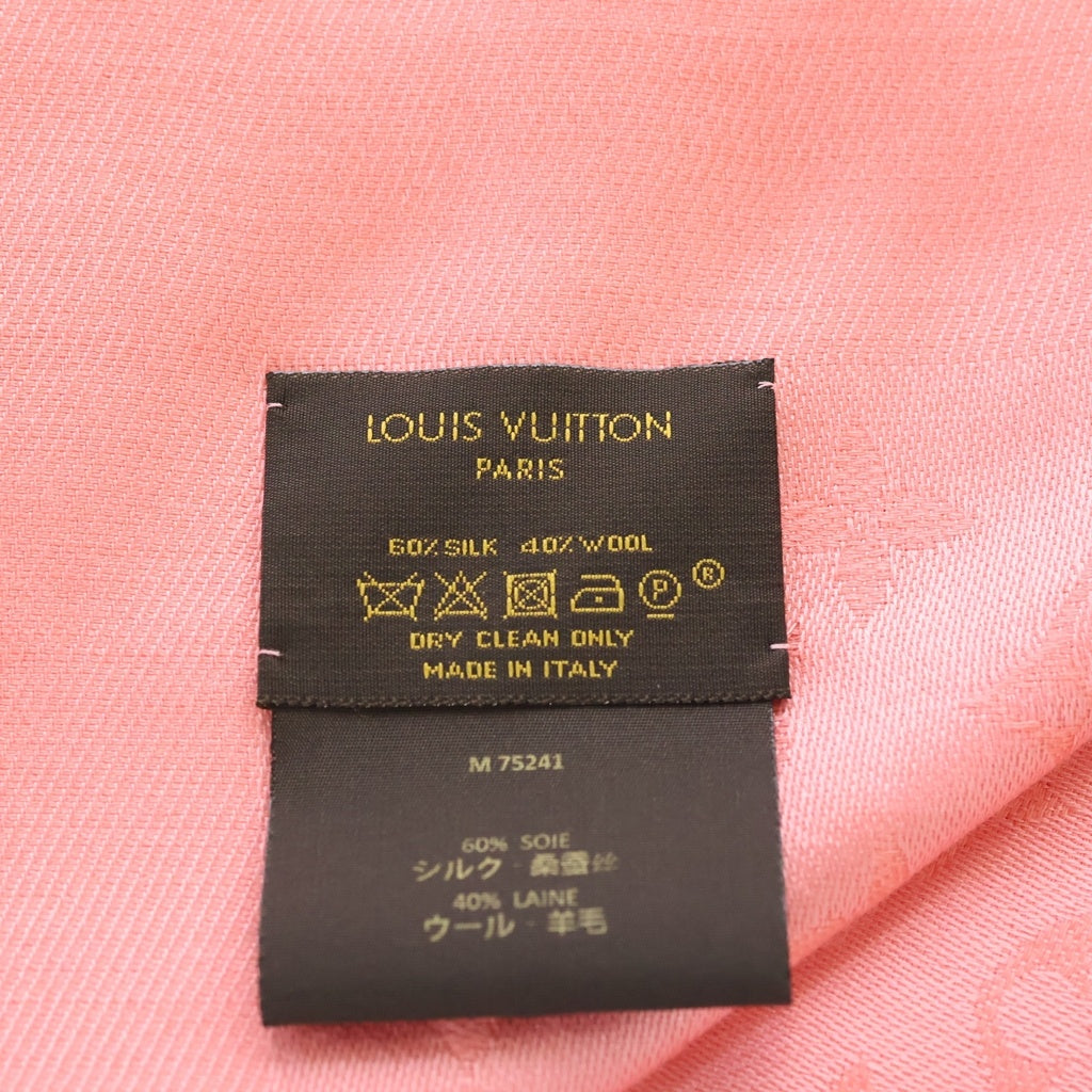 LOUIS VUITTON(ルイヴィトン) モノグラム カシミヤシルクスカーフ ピンク 75241 レディース