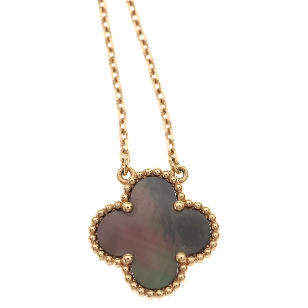 Van Cleef & Arpels(ヴァンクリーフアンドアーペル) ヴィンテージアルハンブラ グレーマザーオブパール K18PG 750 ネックレス VCARP4KK00 ピンクゴールド レディース