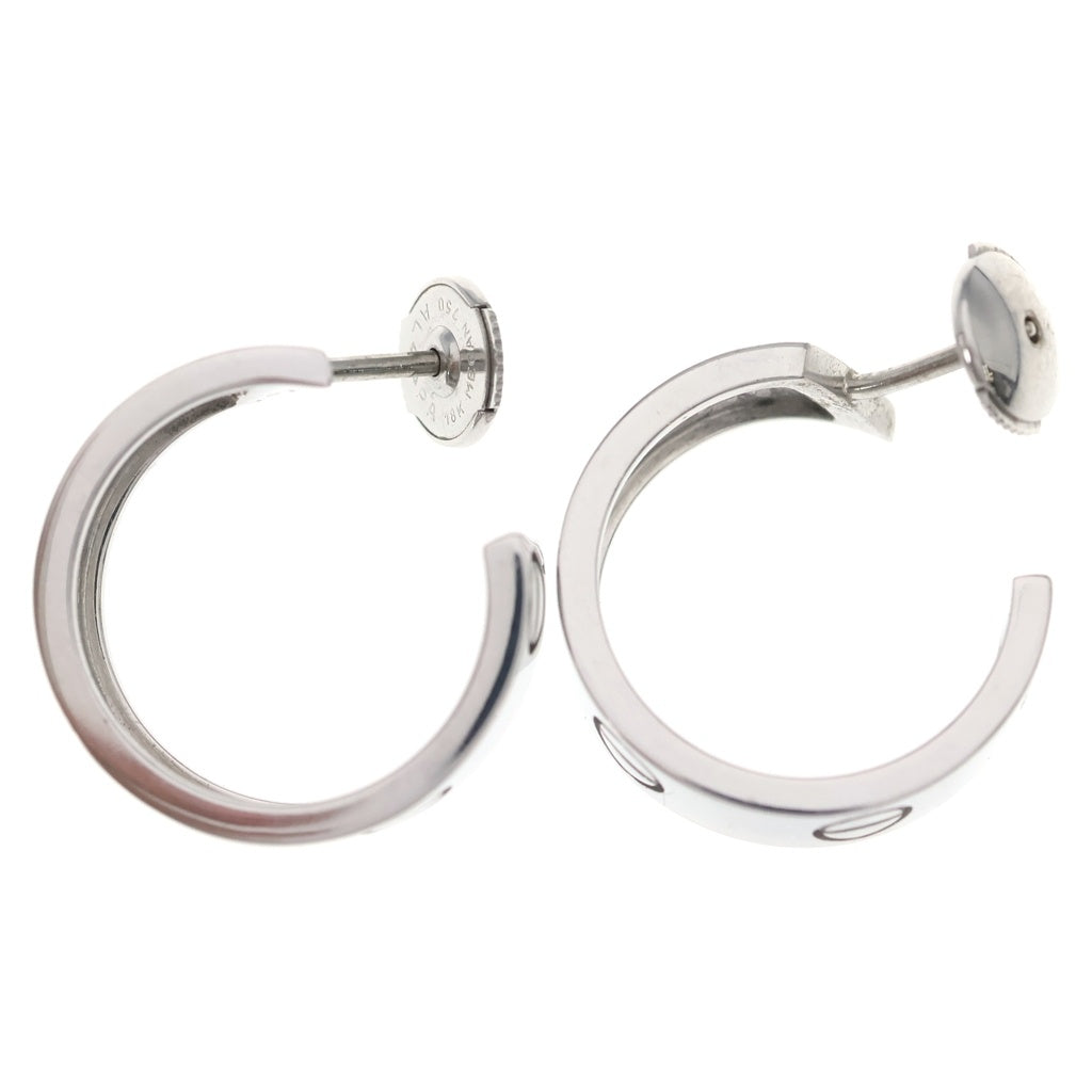 Cartier(カルティエ) ラブ K18WG 750 フープ ピアス ホワイトゴールド