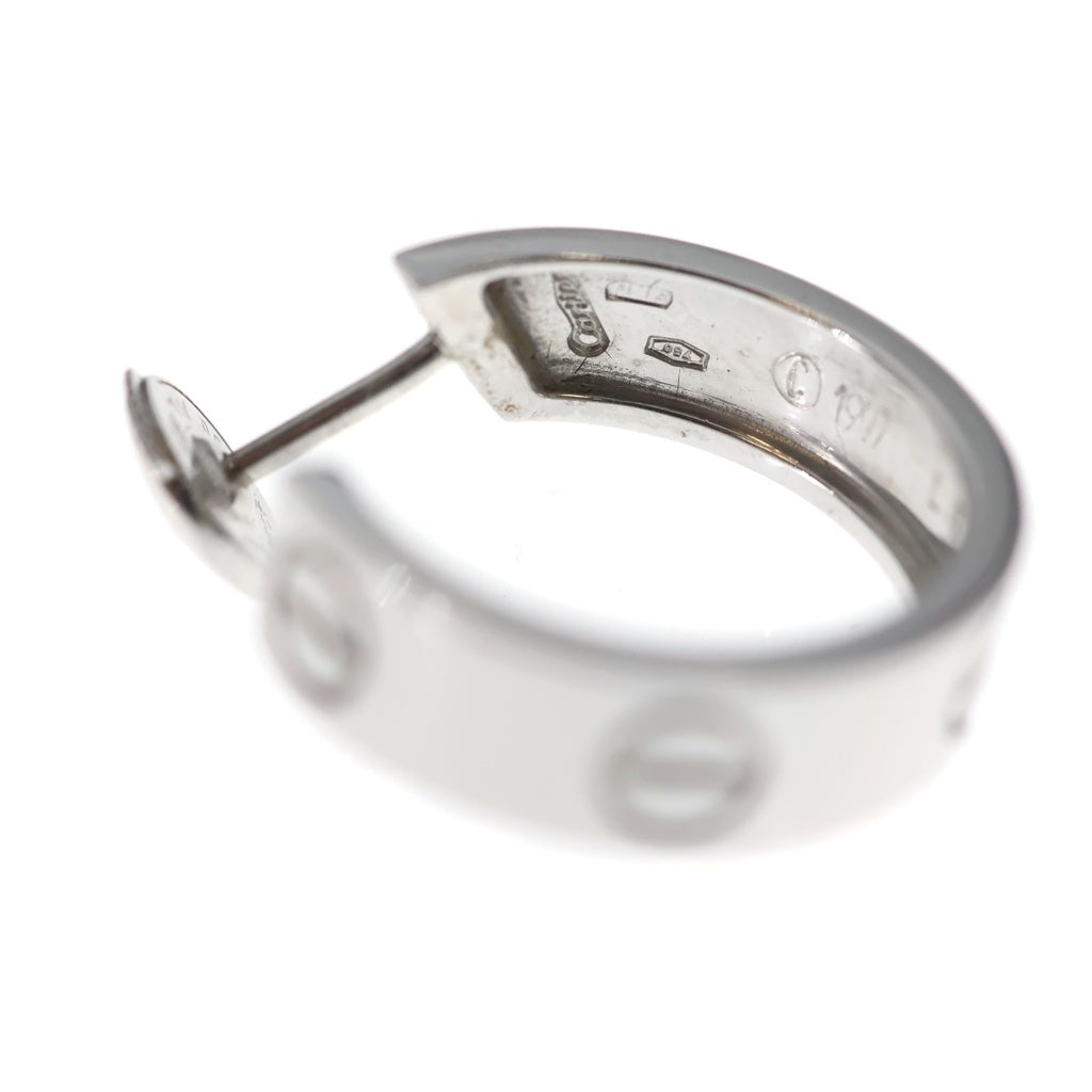 Cartier(カルティエ) ラブ K18WG 750 フープ ピアス ホワイトゴールド レディース