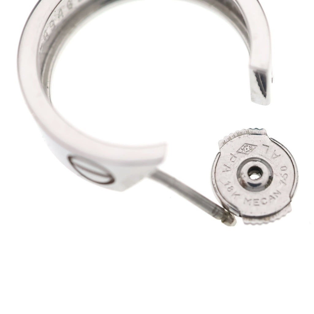 Cartier(カルティエ) ラブ K18WG 750 フープ ピアス ホワイトゴールド レディース