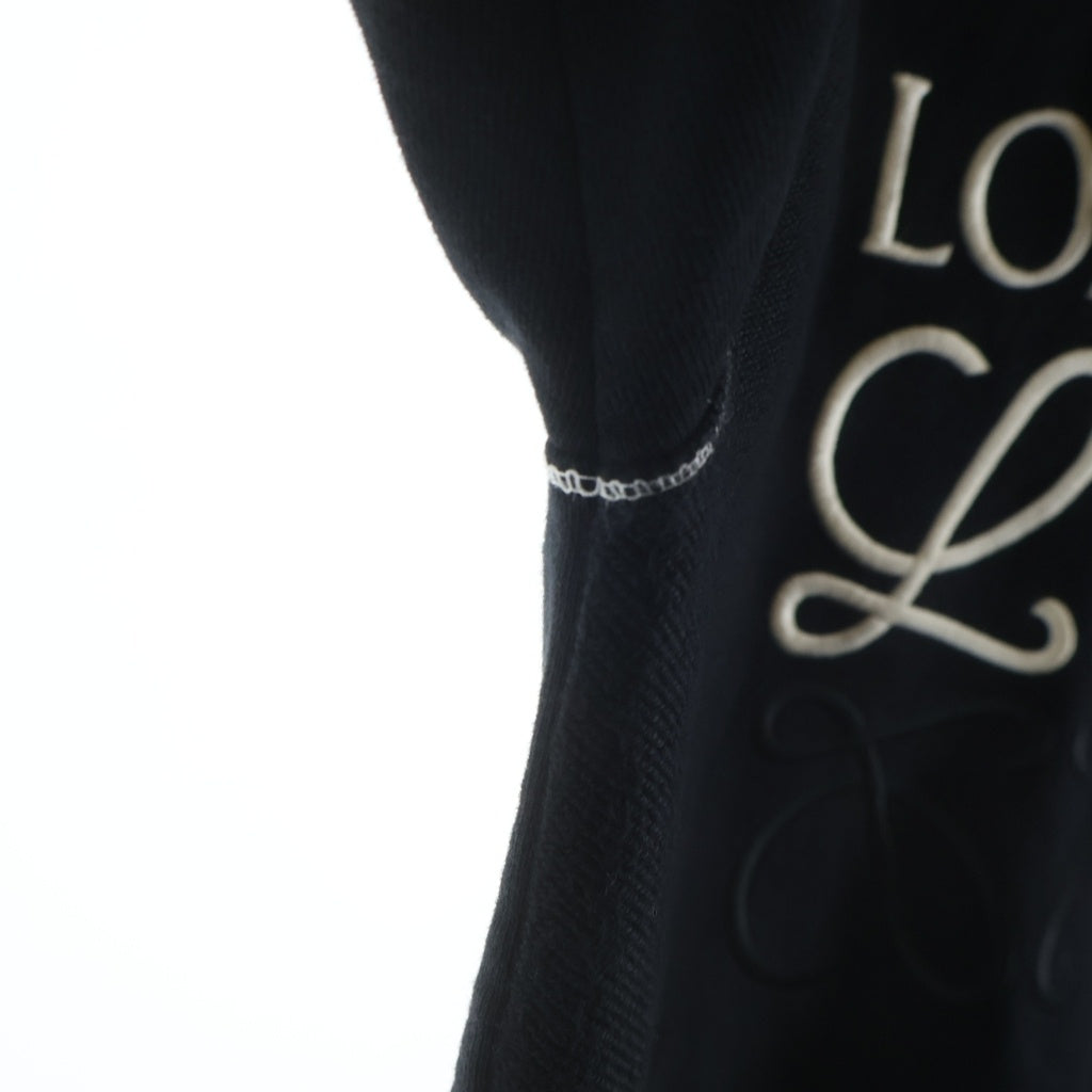 LOEWE(ロエベ) アナグラム ロゴ刺繍 プルオーバー スウェットパーカー ブラック #L H526Y25X02 レディース