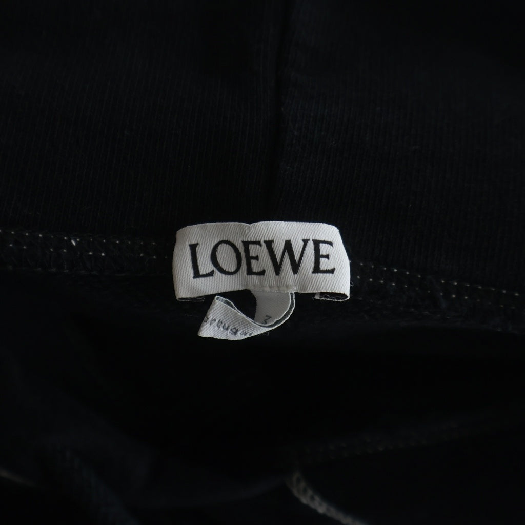 LOEWE(ロエベ) アナグラム ロゴ刺繍 プルオーバー スウェットパーカー ブラック #L H526Y25X02 レディース
