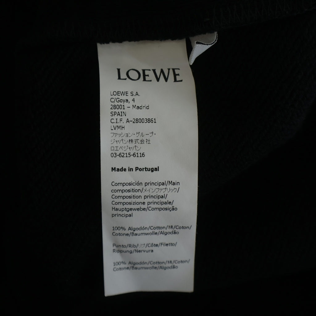 LOEWE(ロエベ) アナグラム ロゴ刺繍 プルオーバー スウェットパーカー ブラック #L H526Y25X02 レディース